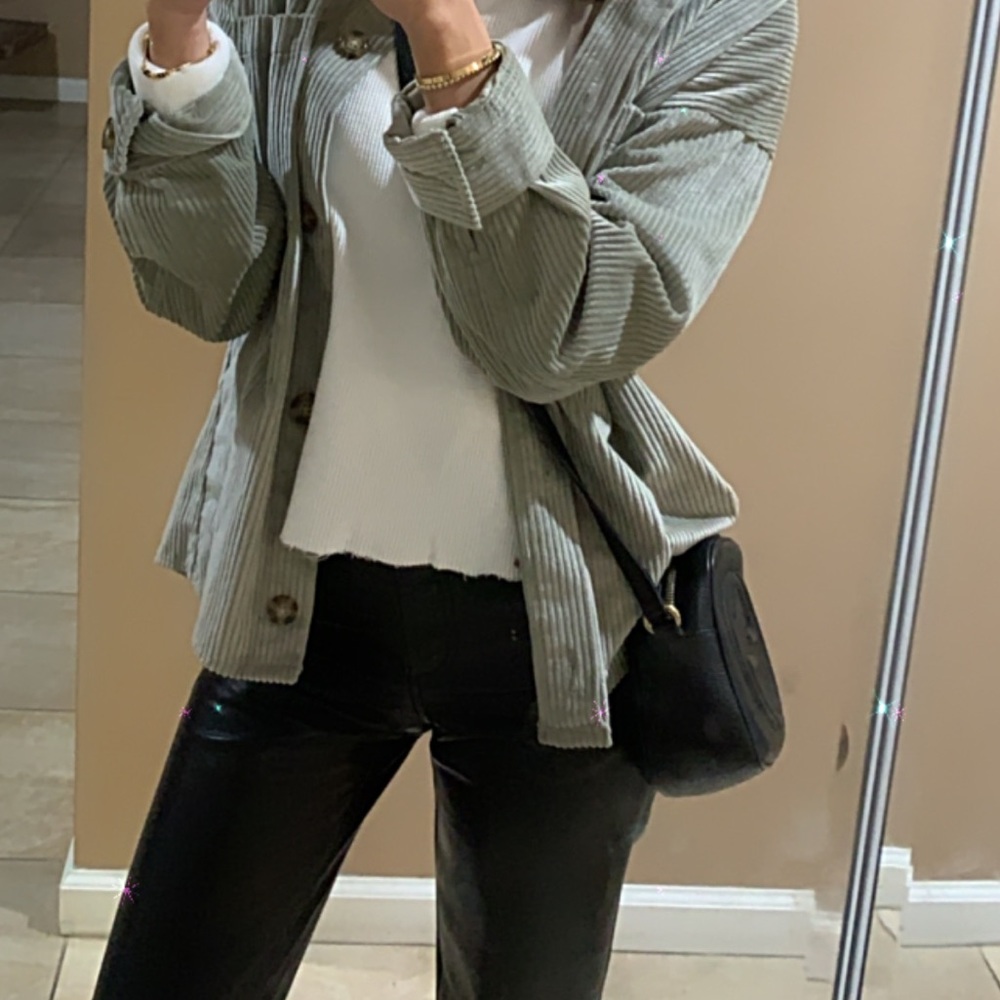 Aritzia Green Shacket